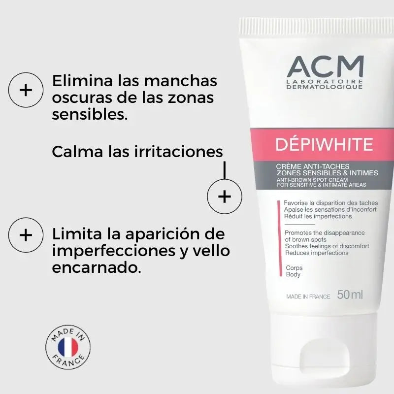 Acm Laboratoire Dépiwhite Crema anti-macchie Zone sensibili e intime, 50 ml