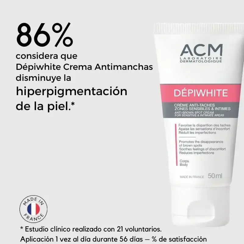 Acm Laboratoire Dépiwhite Crema anti-macchie Zone sensibili e intime, 50 ml