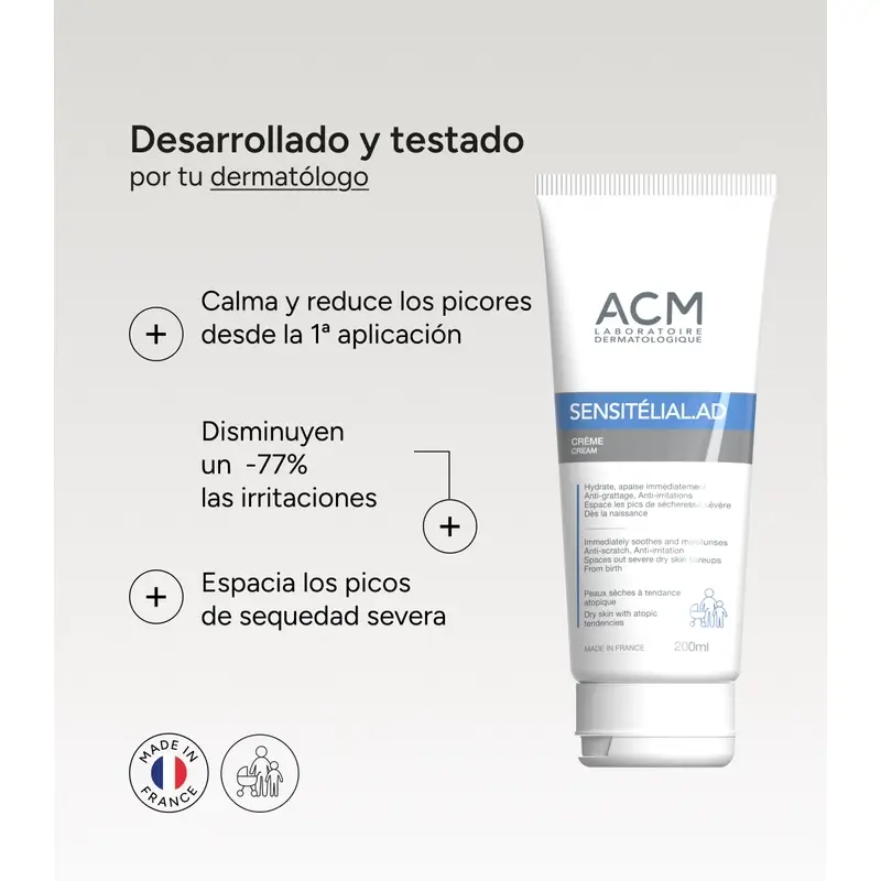 Acm Laboratoires Sensitelial.Ad Crema 200 Ml