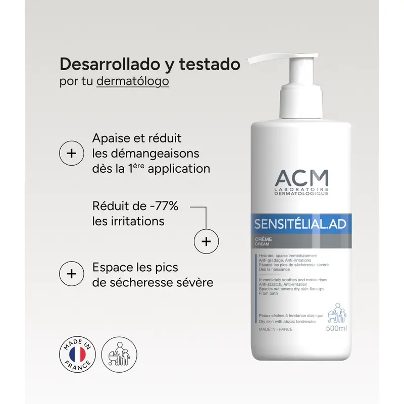 Acm Laboratoires Sensitelial.Ad Crema 500 Ml