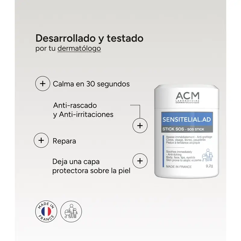 Acm Laboratoires Sensitelial.Ad Sos Stick lenitivo, 9,2 grammi