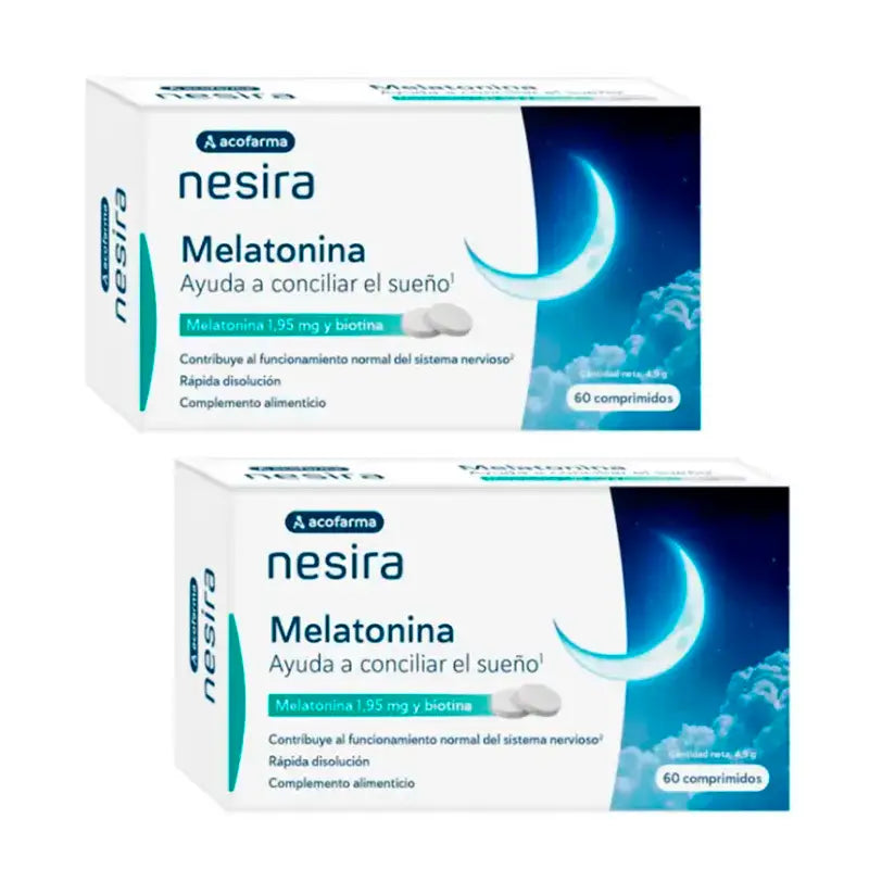 Acofar Acofarvital Melatonina 1,95 mg, Confezione 2 x 60 compresse
