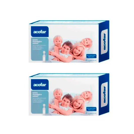 Siero fisiologico nasale e oftalmico Acofar, confezione da 2 x (30 dosi singole x 5 ml)