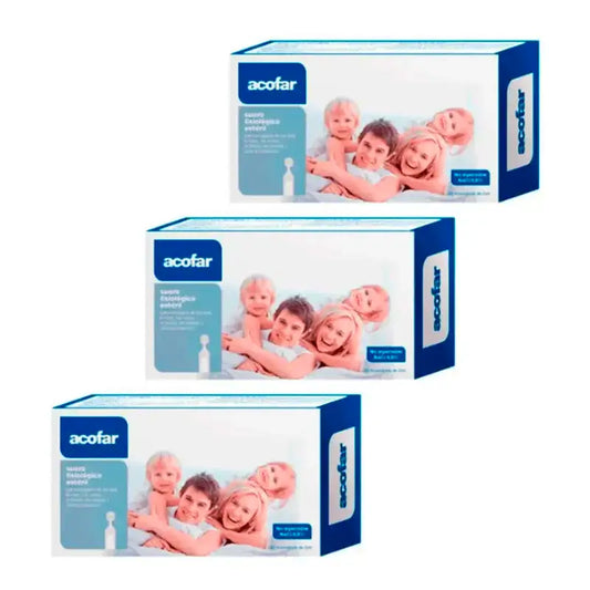 Siero fisiologico nasale e oftalmico Acofar, confezione 3 x (30 dosi singole x 5 ml)