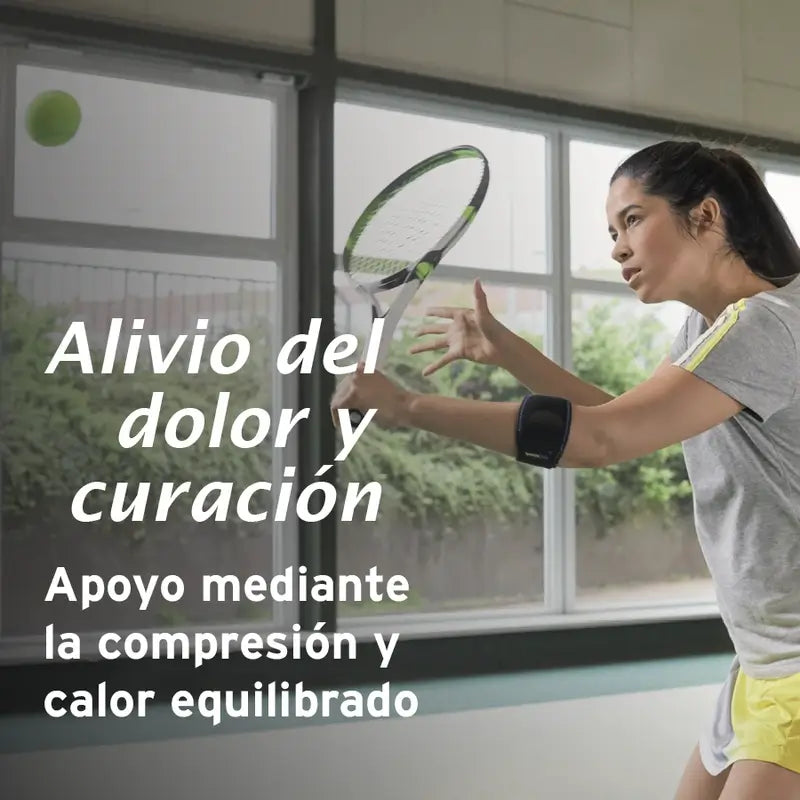 Actimove Cinghia di supporto per il gomito regolabile, nera, misura universale