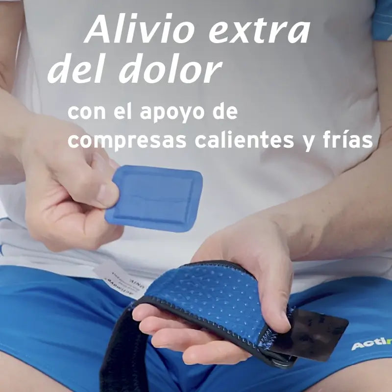 Actimove Cinghia di supporto per il gomito regolabile, nera, misura universale