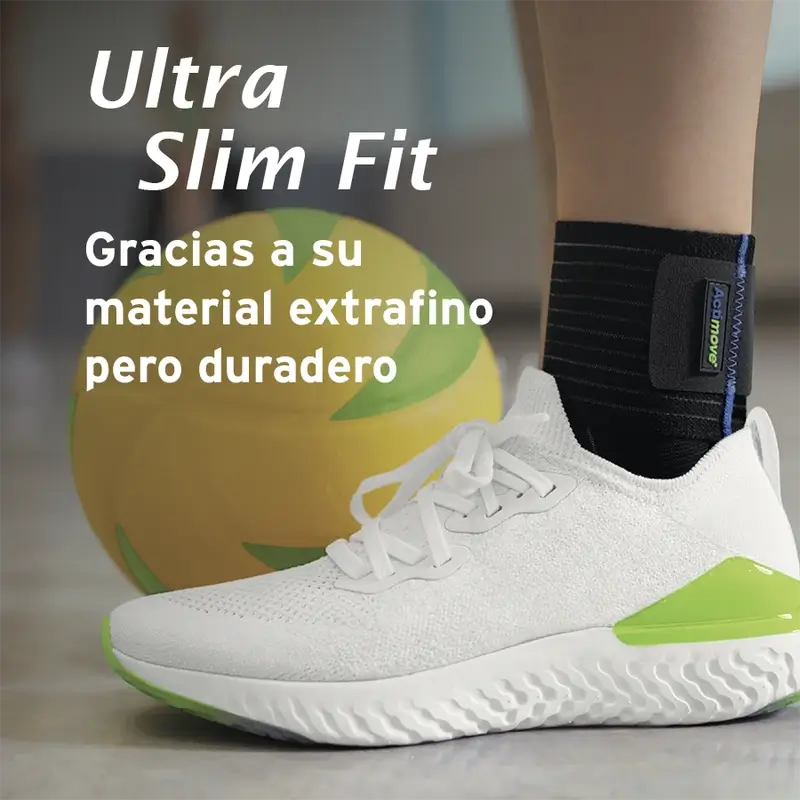 Actimove Cavigliera elastica con cinghia di stabilizzazione regolabile, nera, taglia S