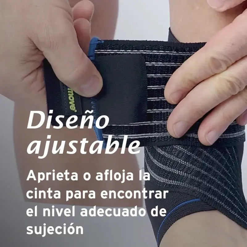Actimove Cavigliera elastica con cinghia di stabilizzazione regolabile, nera, taglia S