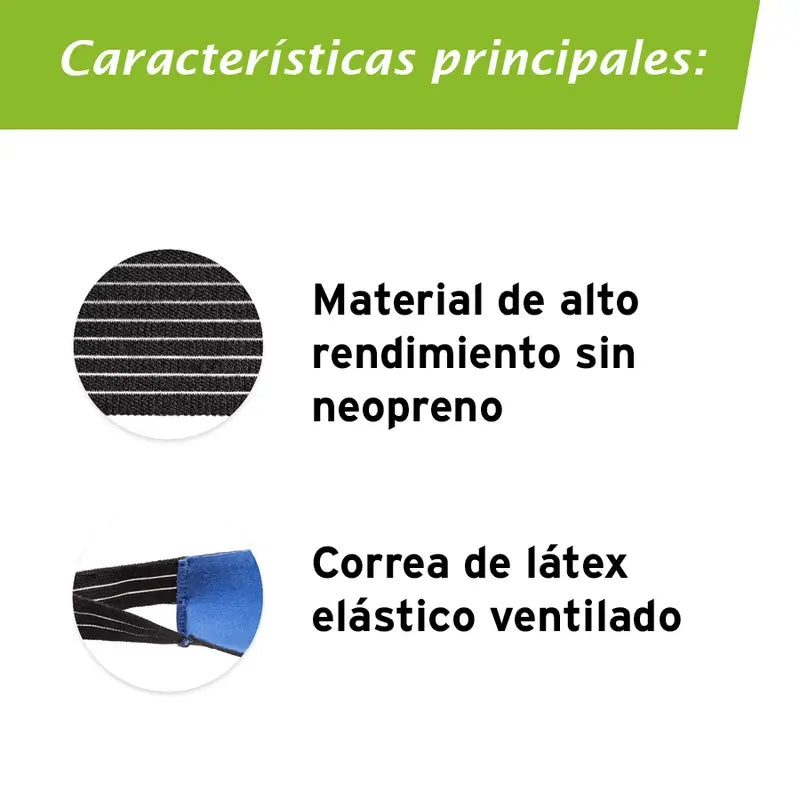 Actimove Cavigliera elastica con cinghia di stabilizzazione regolabile, nera, taglia S