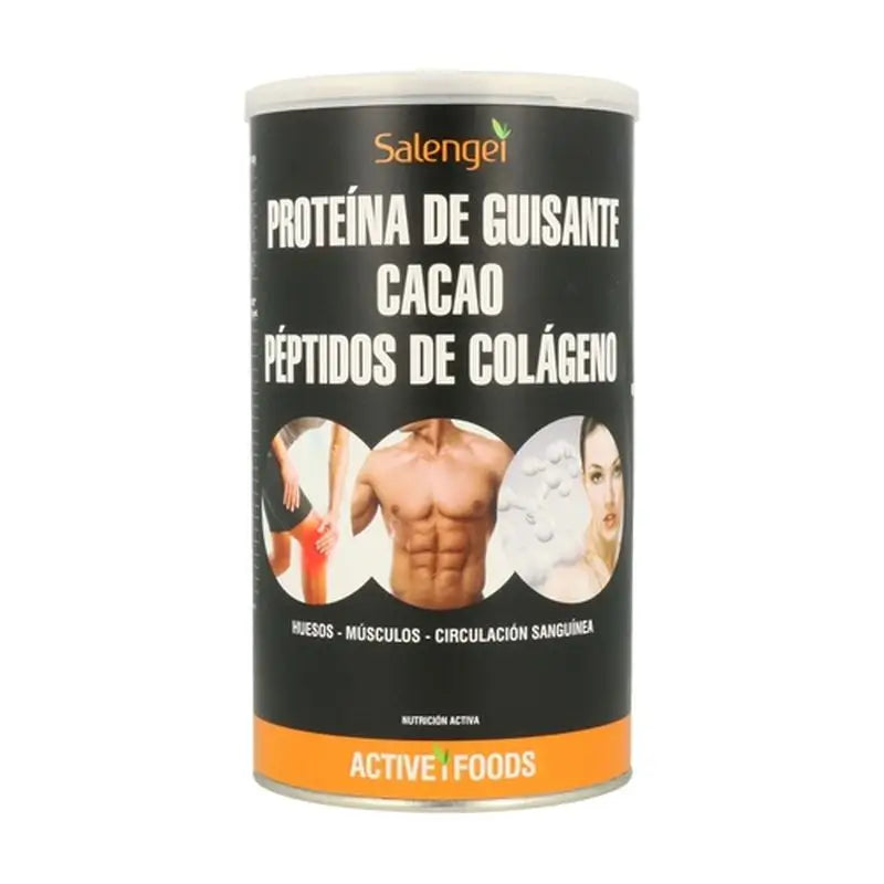 Active Foods Proteine del pisello con collagene e cacao 500gr.