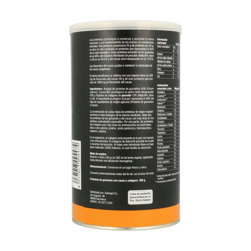 Active Foods Proteine del pisello con collagene e cacao 500gr.