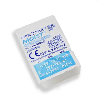 Acuvue 1 Day Moist Daily Toric Lenses , 90 unità