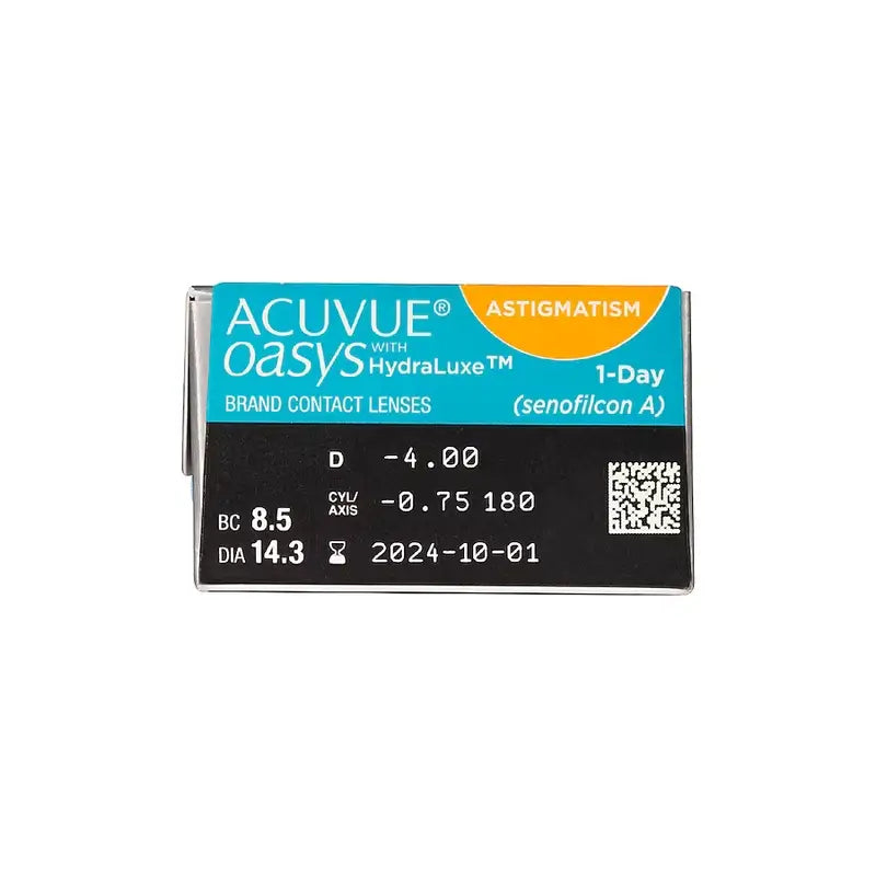 Acuvue Oasys 1 Day con lente torica giornaliera Hydraluxe , 30 unità