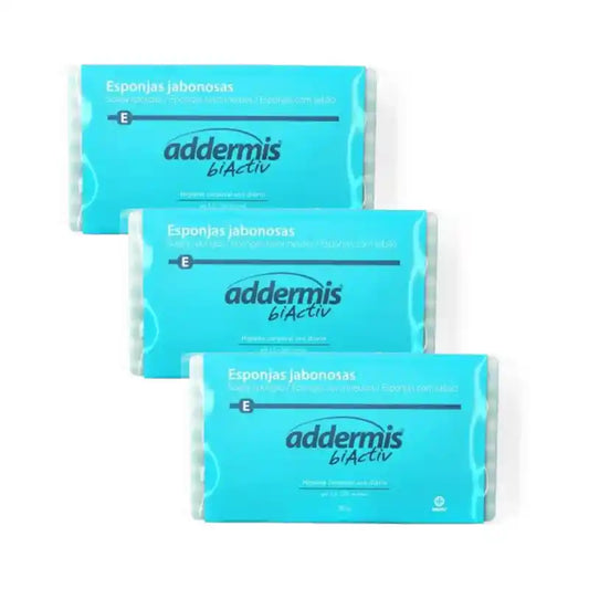 Addermis Biactiv Spugna detergente quotidiana , 3X20 unità