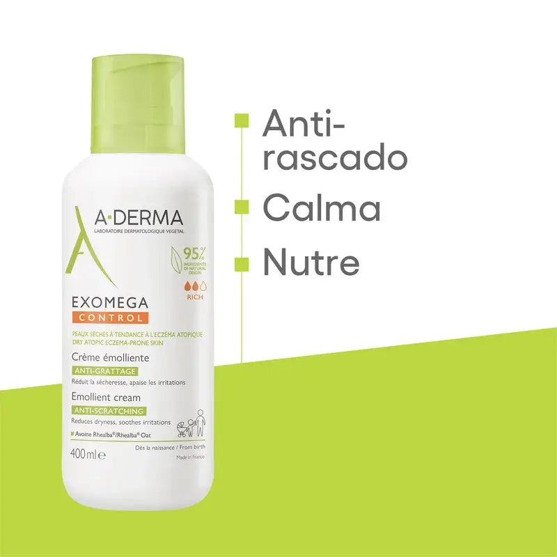 A-Derma Exomega Control Crema emolliente per pelle atopica 400 ml