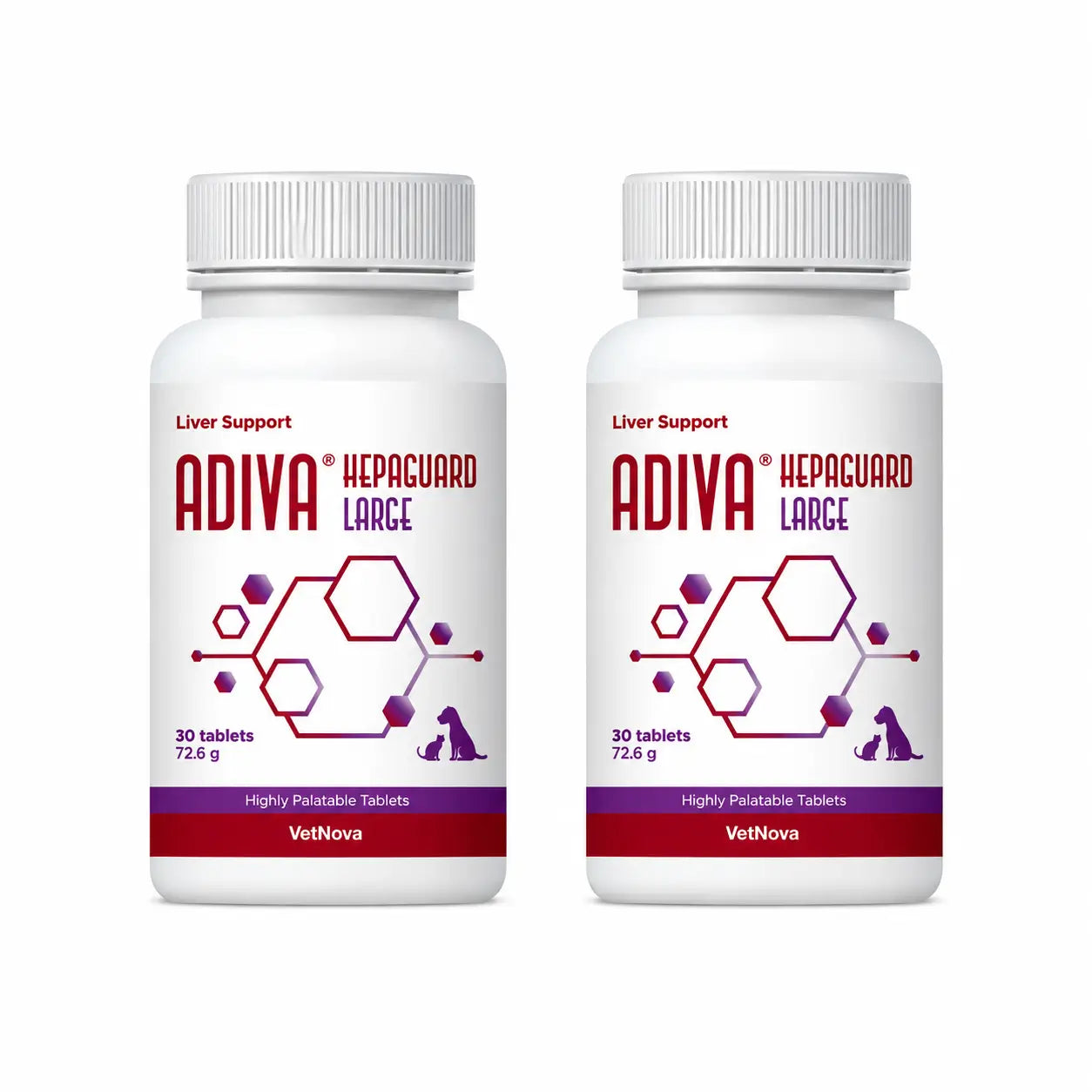 Adiva Vetnova Adiva Hepaguard Large, 30 Compresse , confezione da 2