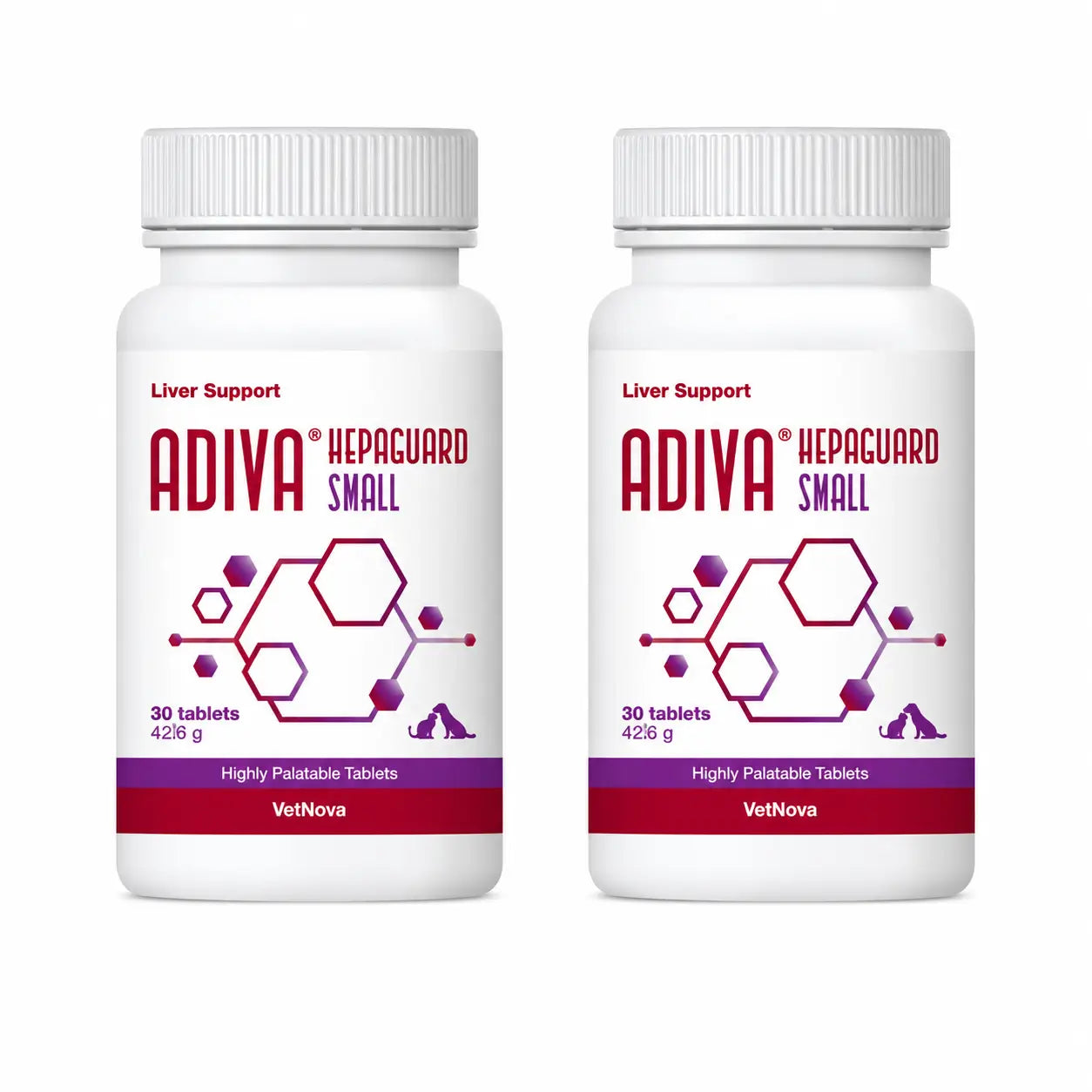 Adiva Vetnova Adiva Hepaguard Small, 30 compresse, confezione da 2