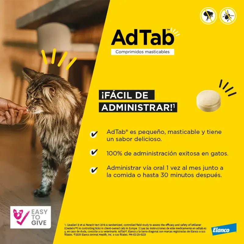 AdTab 48Mg Compresse Masticabili Gatti 2-8Kg, 3Cpd