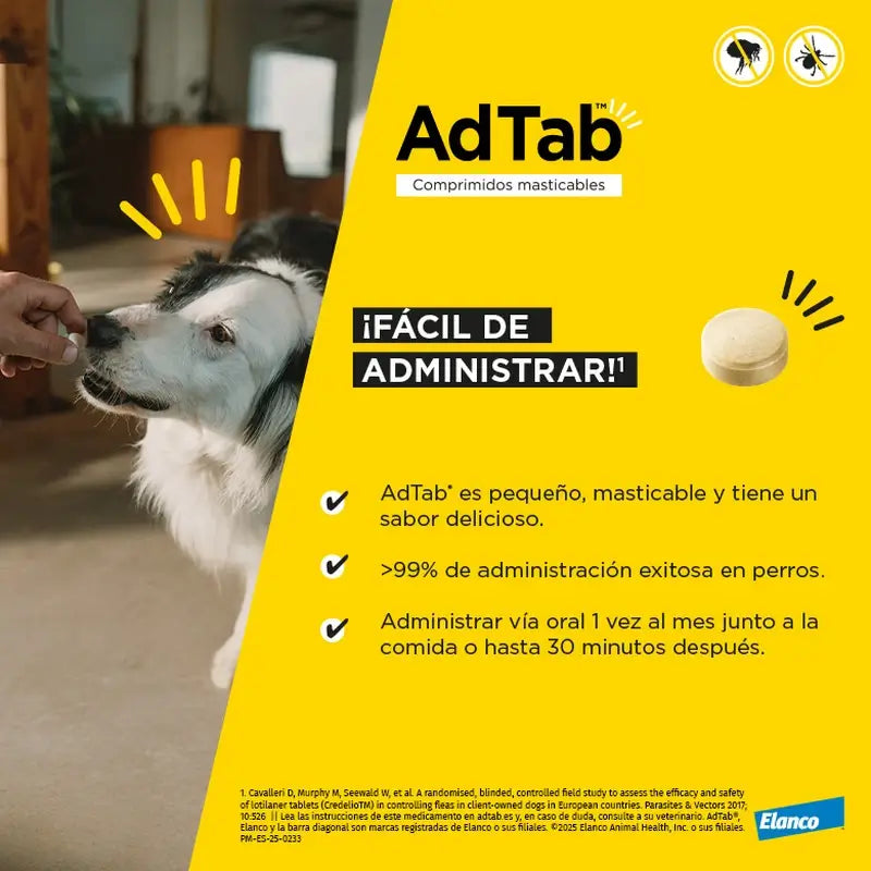 AdTab 56Mg Compresse Masticabili Cani 1,3-2,5Kg, 3Cpd