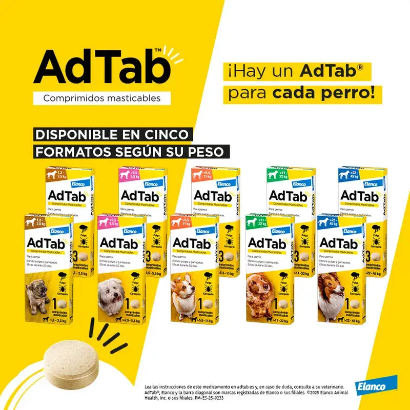 AdTab 900Mg Compresse masticabili Cani 22-45Kg, 3Cpd