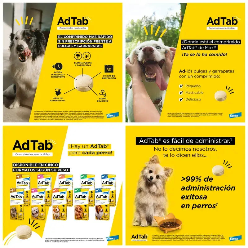 AdTab 900Mg Compresse masticabili Cani 22-45Kg, 3Cpd