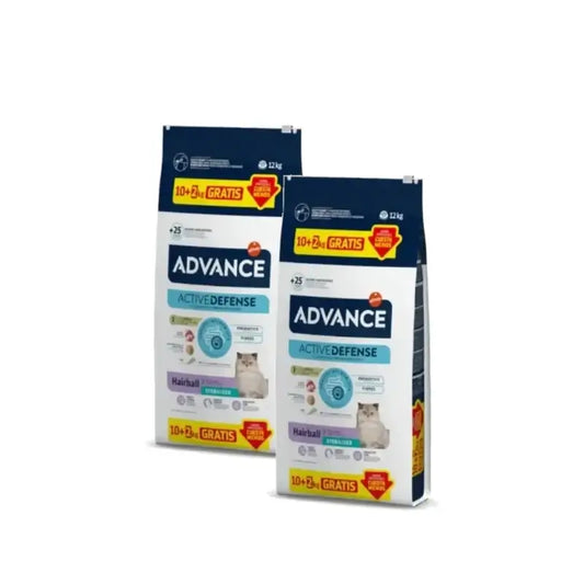 Advance Adult, mangime per gatti non sterilizzati al pollo, confezione da 2 x 10+2 kg