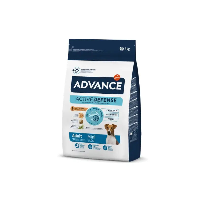 Advance Canine Adult Mini Chicken Rice 3Kg, alimento per cani