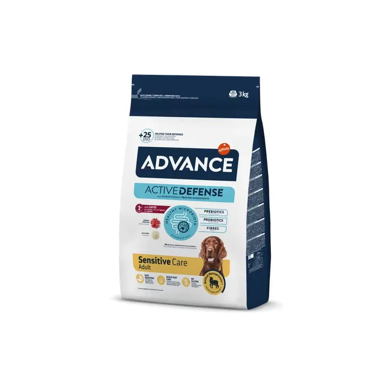 Advance Canine Adult Sensitive Lamb Rice 3Kg, alimento per cani