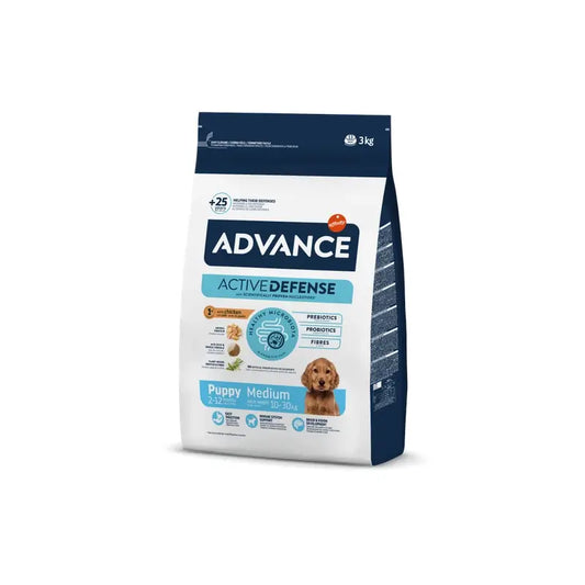 Advance Canine Puppy Medium Pollo Riso 3Kg, alimento per cani
