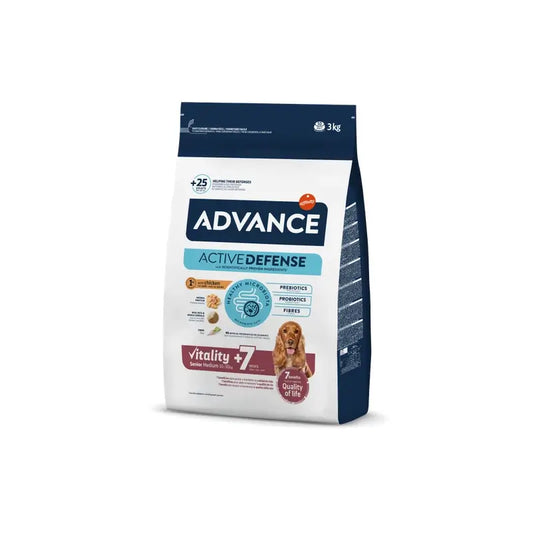 Advance Canine Senior Medium Chicken Rice 3Kg, alimento per cani
