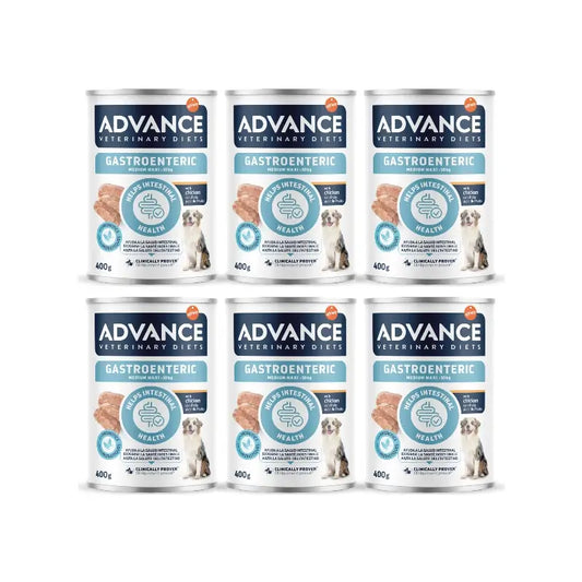 Advance Cibo umido per la salute intestinale dei cani di taglia media, porzioni singole, 6 x 400 g