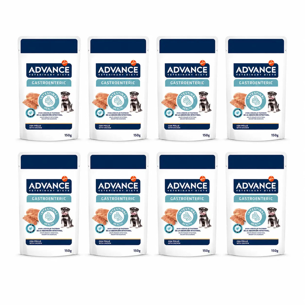 Advance Cibo umido per la salute intestinale dei cani di taglia mini, monodose, 8 x 150 g