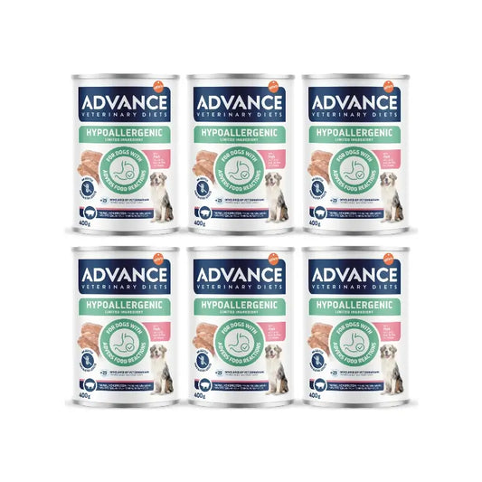 Advance Cibo umido per cani, al maiale, porzioni singole, 6 x 400 g