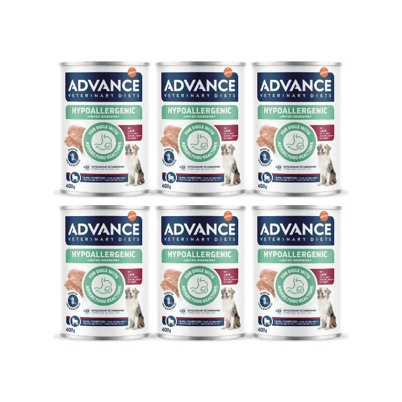 Advance Cibo umido per cani, con agnello, porzioni singole, 6 x 400 g