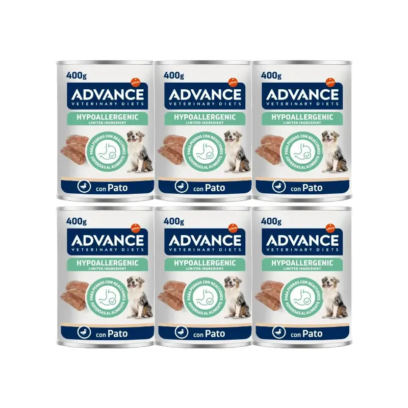 Advance Cibo umido per cani, con anatra, porzioni singole, 6 x 400 g