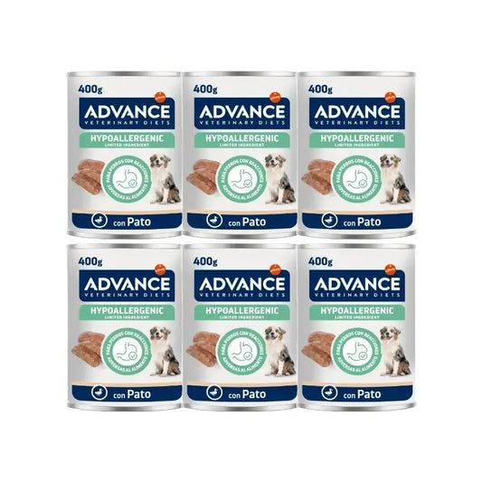 Advance Cibo umido per cani, con anatra, porzioni singole, 6 x 400 g