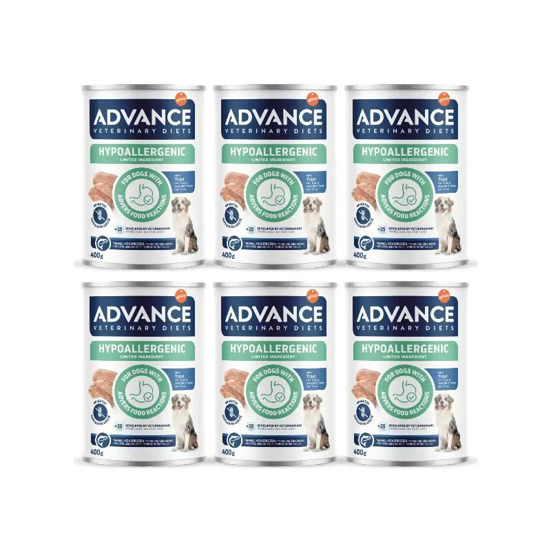Advance Cibo umido per cani, con trota, porzioni singole, 6 x 400 g