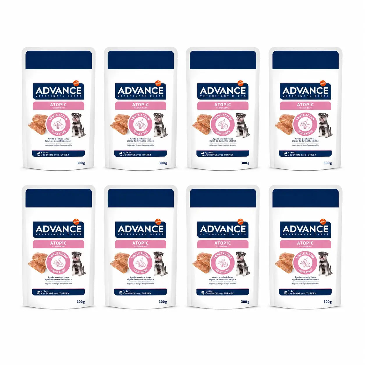 Advance Cibo umido Support Skin per cani Mini, porzioni singole, 8 x 150 g