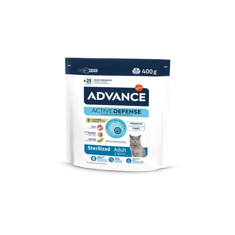 Advance Feline Adult Sterilised Turkey 400Gr, cibo per gatti