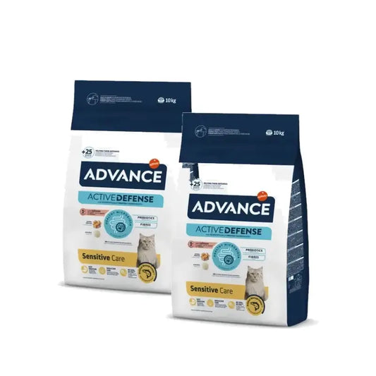 Advance Feline Adult Sensitive al salmone e riso, confezione da 2 x 10 kg, mangime per gatti