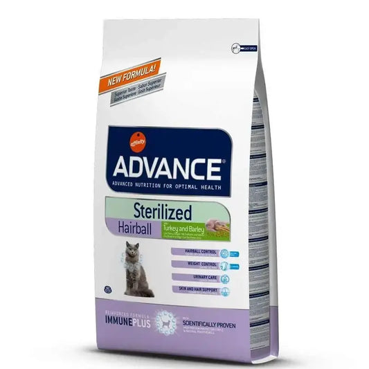 Advance Feline Sterilised Hairball 1,5Kg, cibo per gatti