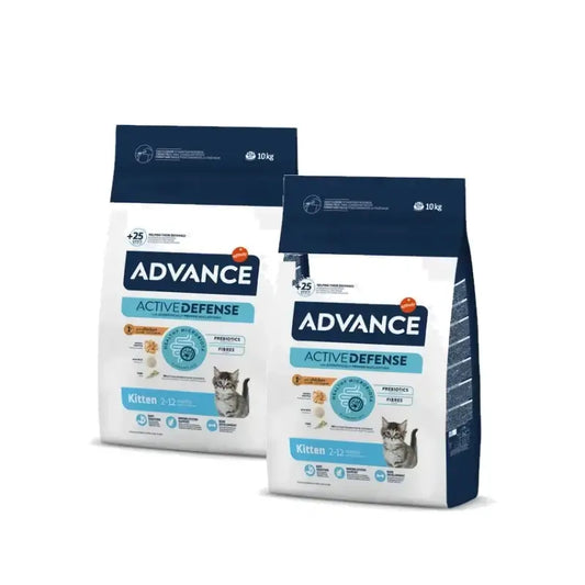 Advance Feline Kitten Pollo e Riso, confezione da 2 x 10 kg, mangime per gatti