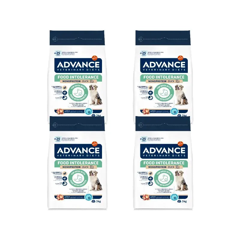 Advance Mangime per cani, al gusto di anatra, Superpremium, 4 x 3 kg