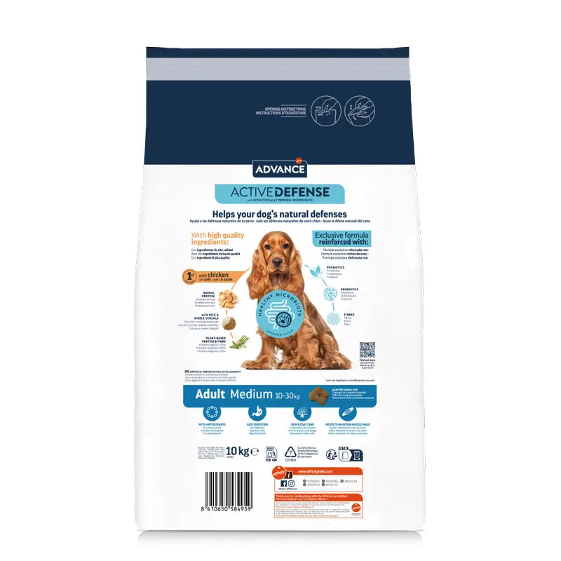 Advance Mangime per cani, Medium, al pollo, Superpremium, 10 kg
