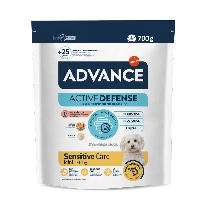 Advance Mangime per cani, Mini, al salmone, Superpremium, 700 g