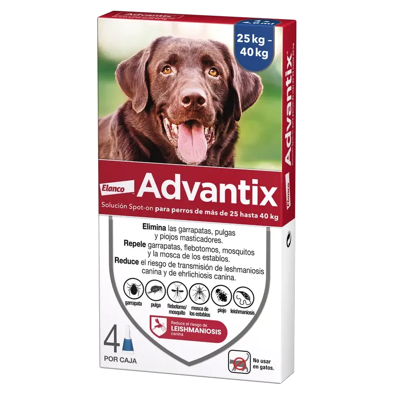 Pipette antiparassitarie Advantix per cani +25 Kg 4 pz x 4 ml
