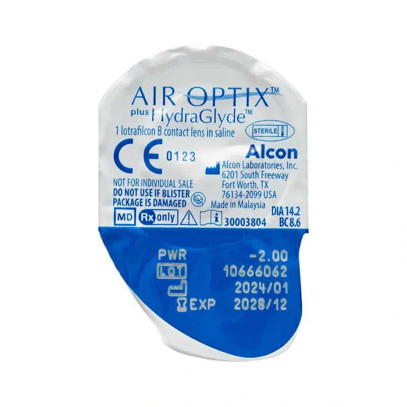 Air Optix Plus Hydraglade lenti a contatto sferiche mensili, 6 unità