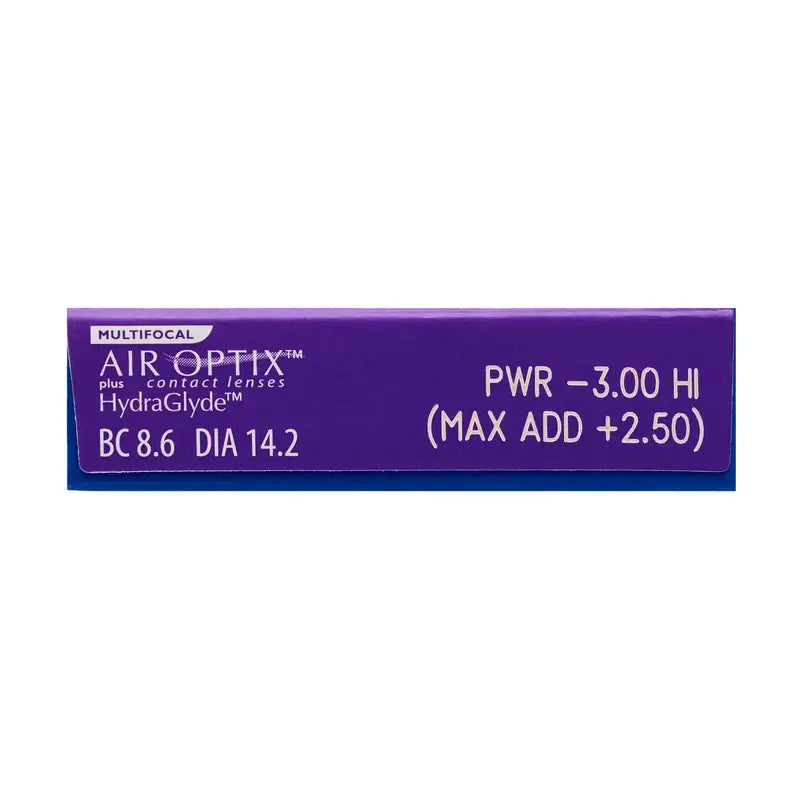 Air Optix Plus HydraGlyde lenti multifocali mensili, 3 unità