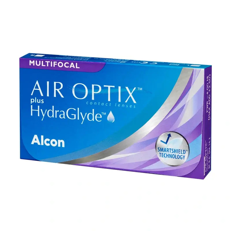 Air Optix Plus HydraGlyde lenti multifocali mensili, 6 unità