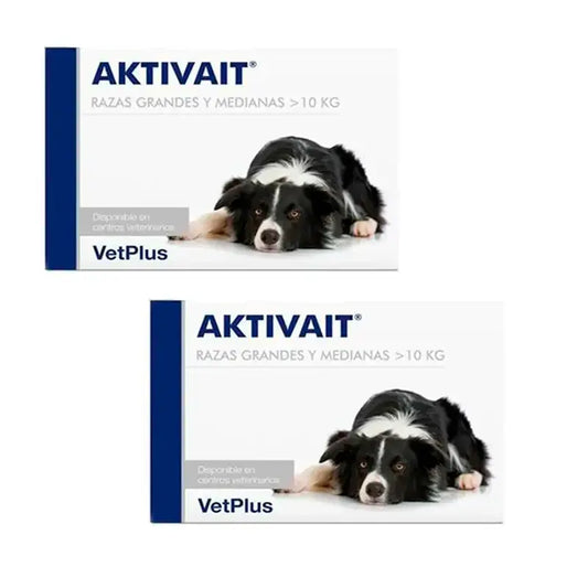 Blister di Aktivait per cani di taglia grande, confezione da 2 x 60 compresse